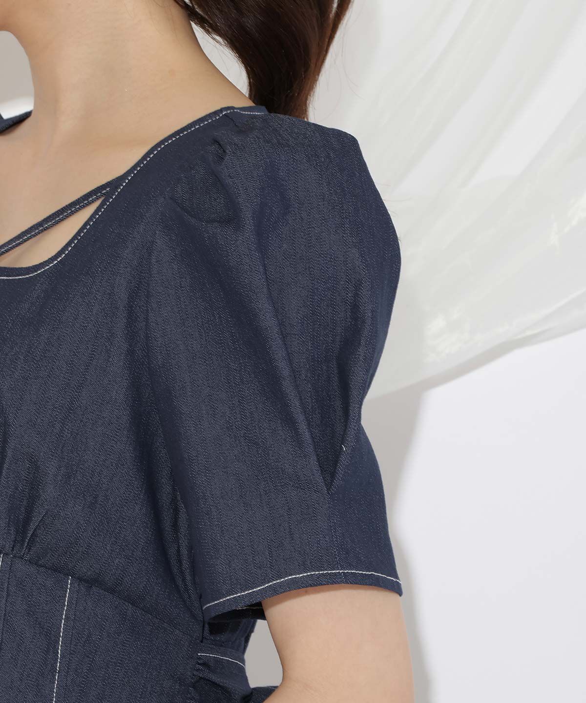 WILLSELECTION「バックリボンデニムワンピース」|ワンピース|