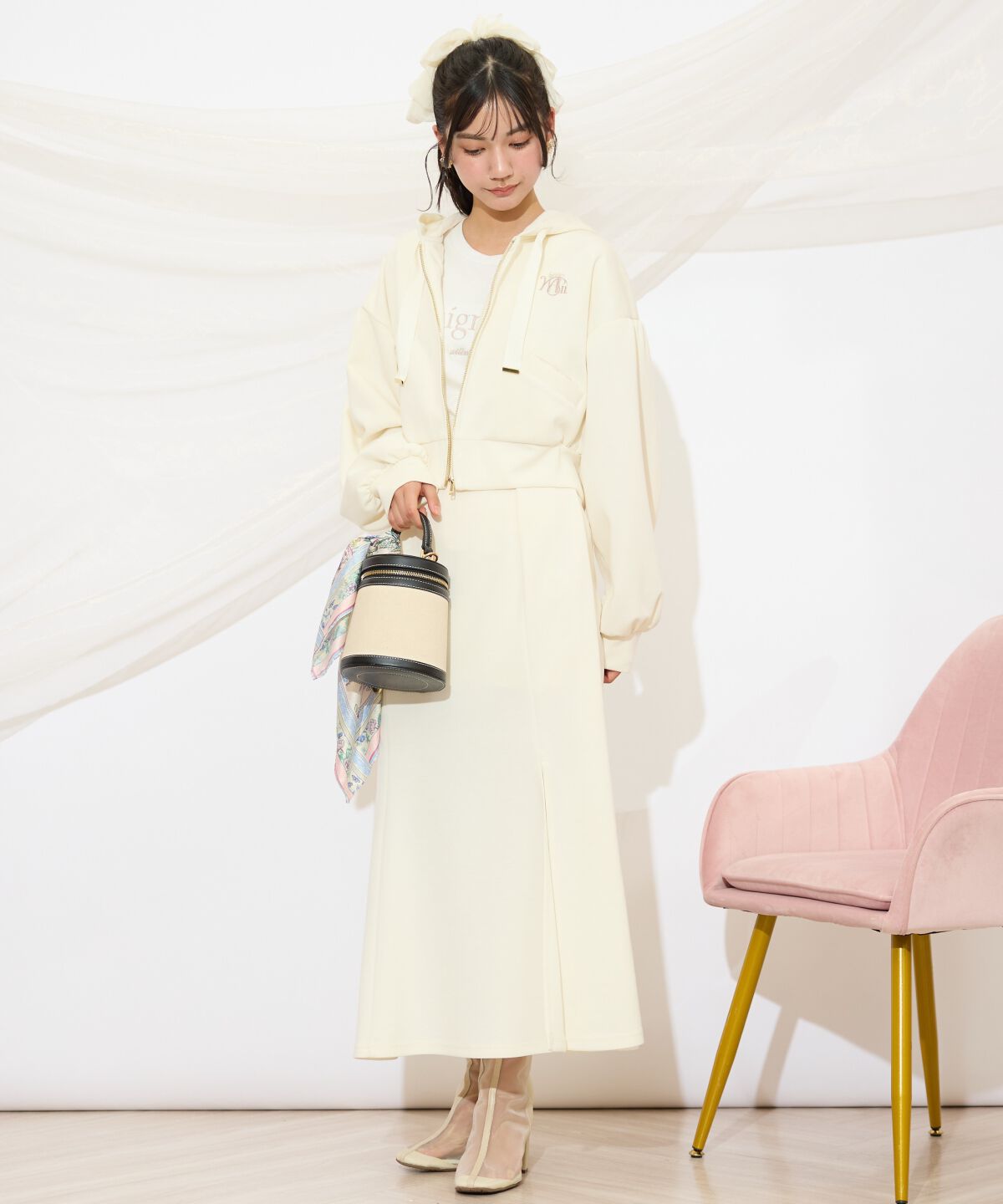 WILLSELECTION「ロゴ刺繍コンパクトフーディー」|パーカー|