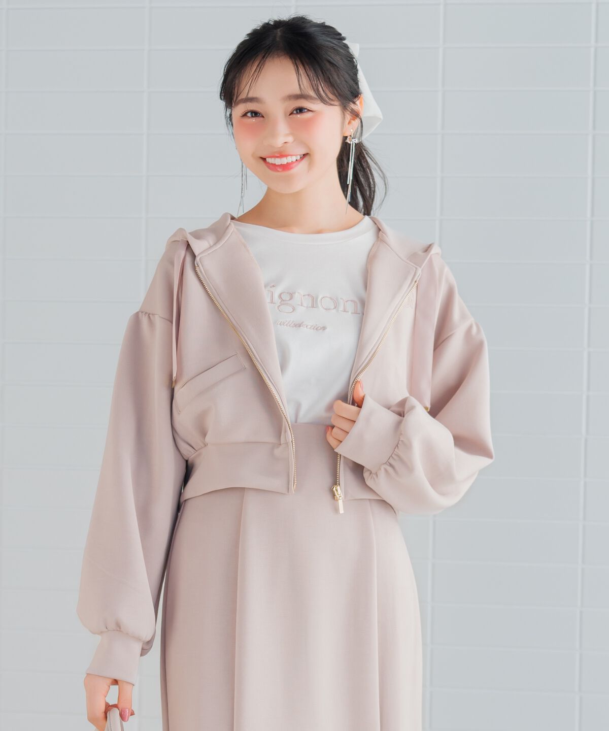 WILLSELECTION「ロゴ刺繍コンパクトフーディー」|パーカー|