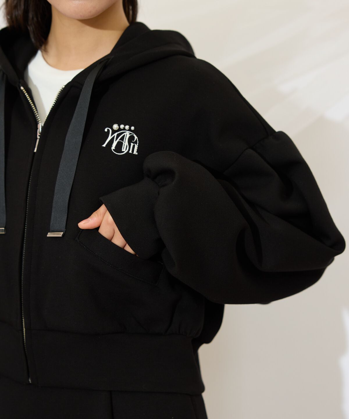 WILLSELECTION「ロゴ刺繍コンパクトフーディー」|パーカー|