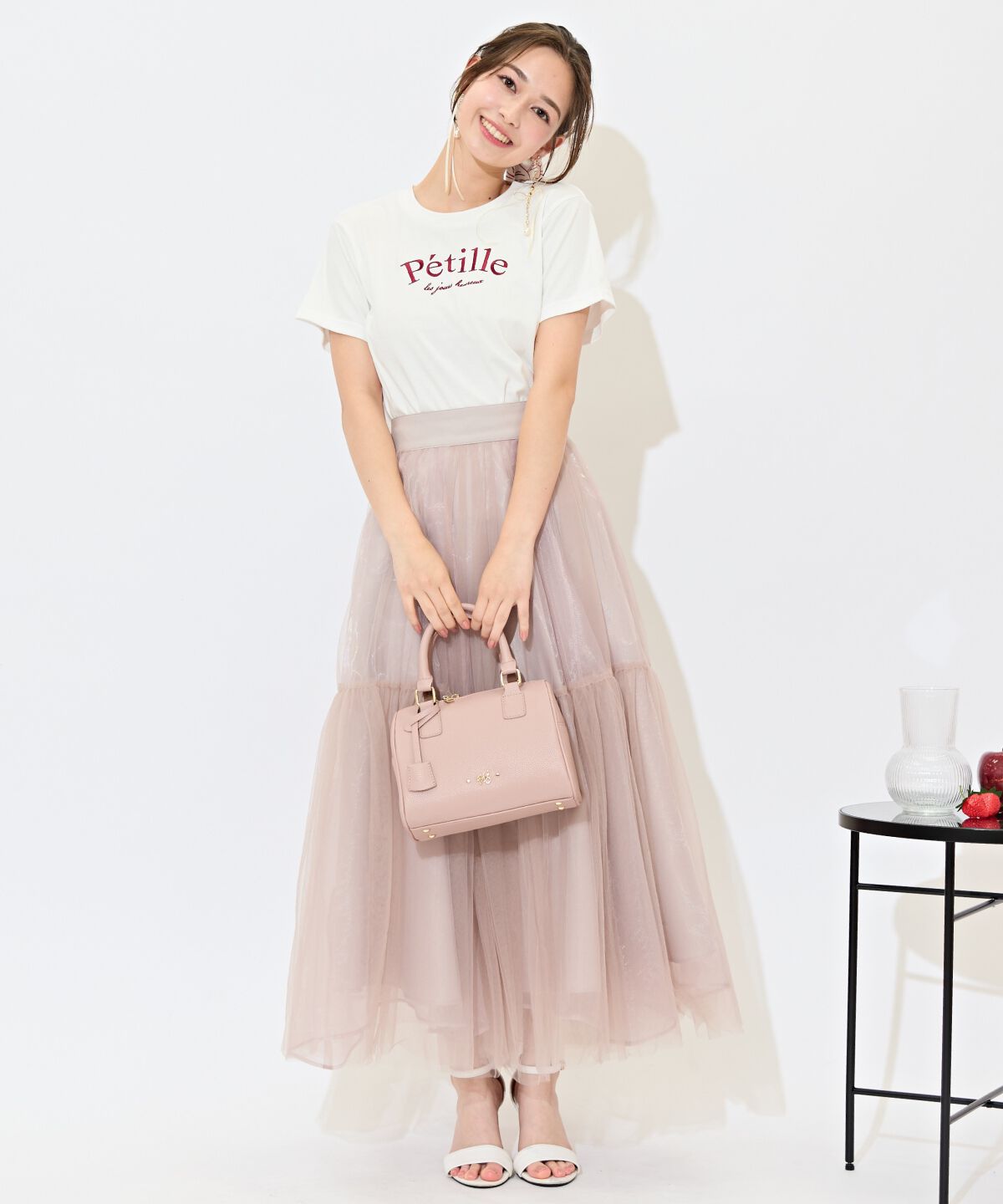 WILLSELECTION「ニュアンスカラーチュールティアードスカート」|フレア|