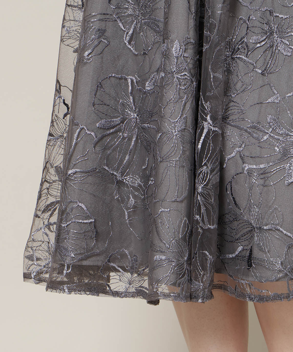 WILLSELECTION「パネルラインフラワーレースワンピース」|ドレス|