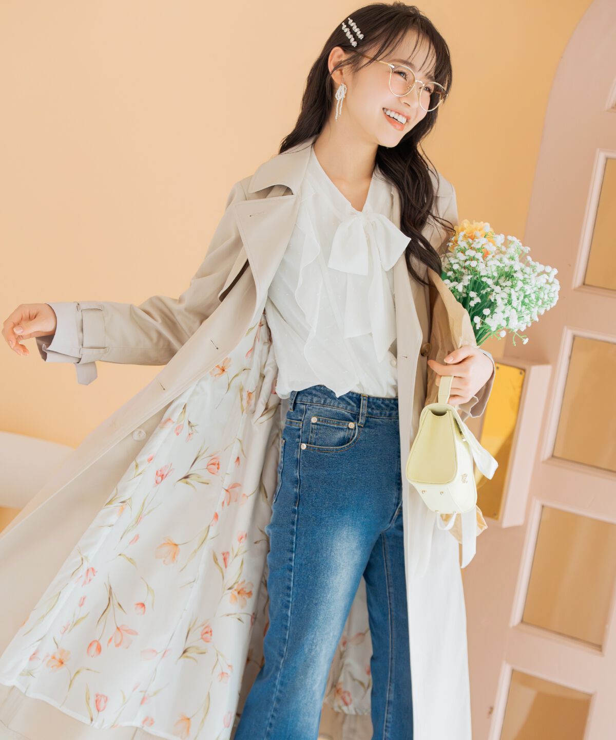 WILLSELECTION「ドビードットフリルブラウス」|シャツ・ブラウス|