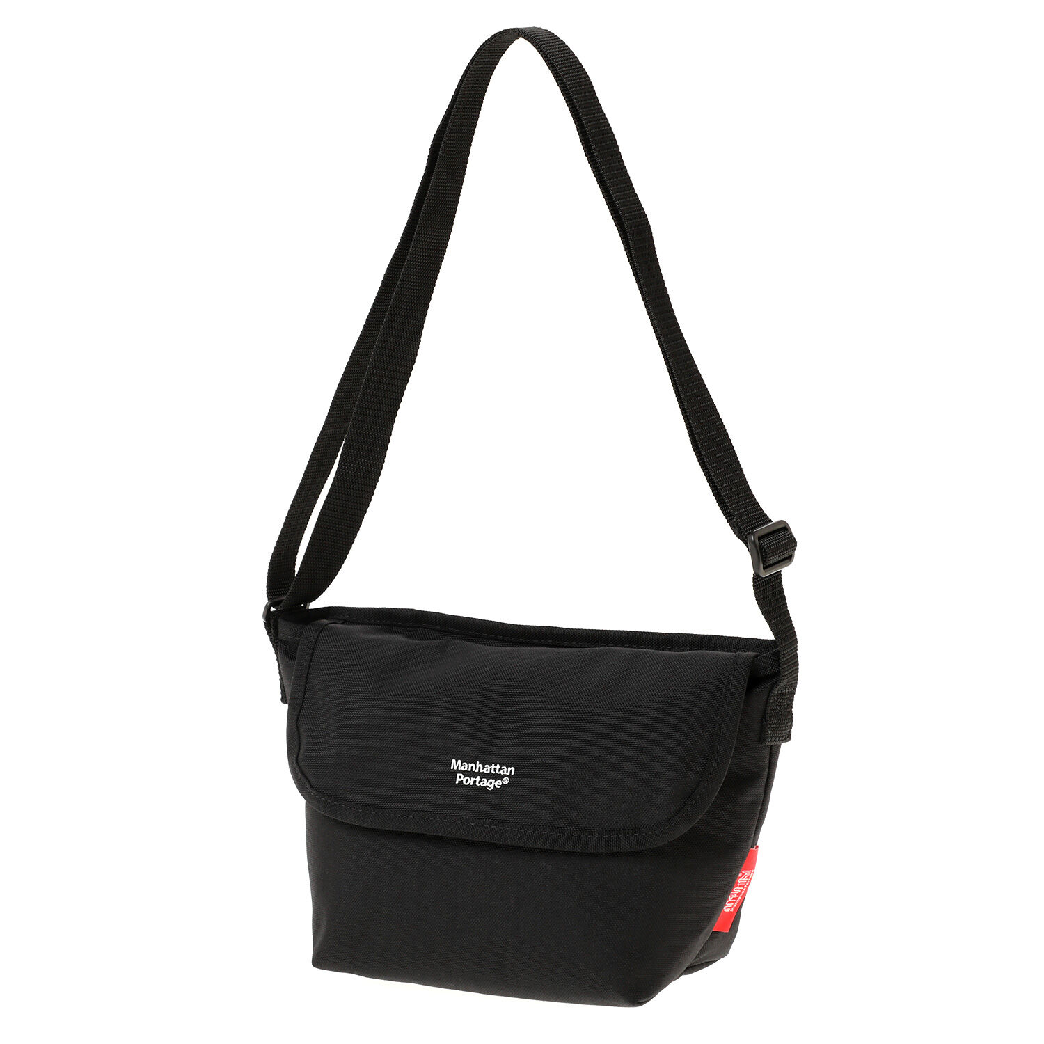 Manhattan Portage「Nylon Messenger Bag Back Pocket W/ Divider Magnet」|ショルダー・メッセンジャー|BLK