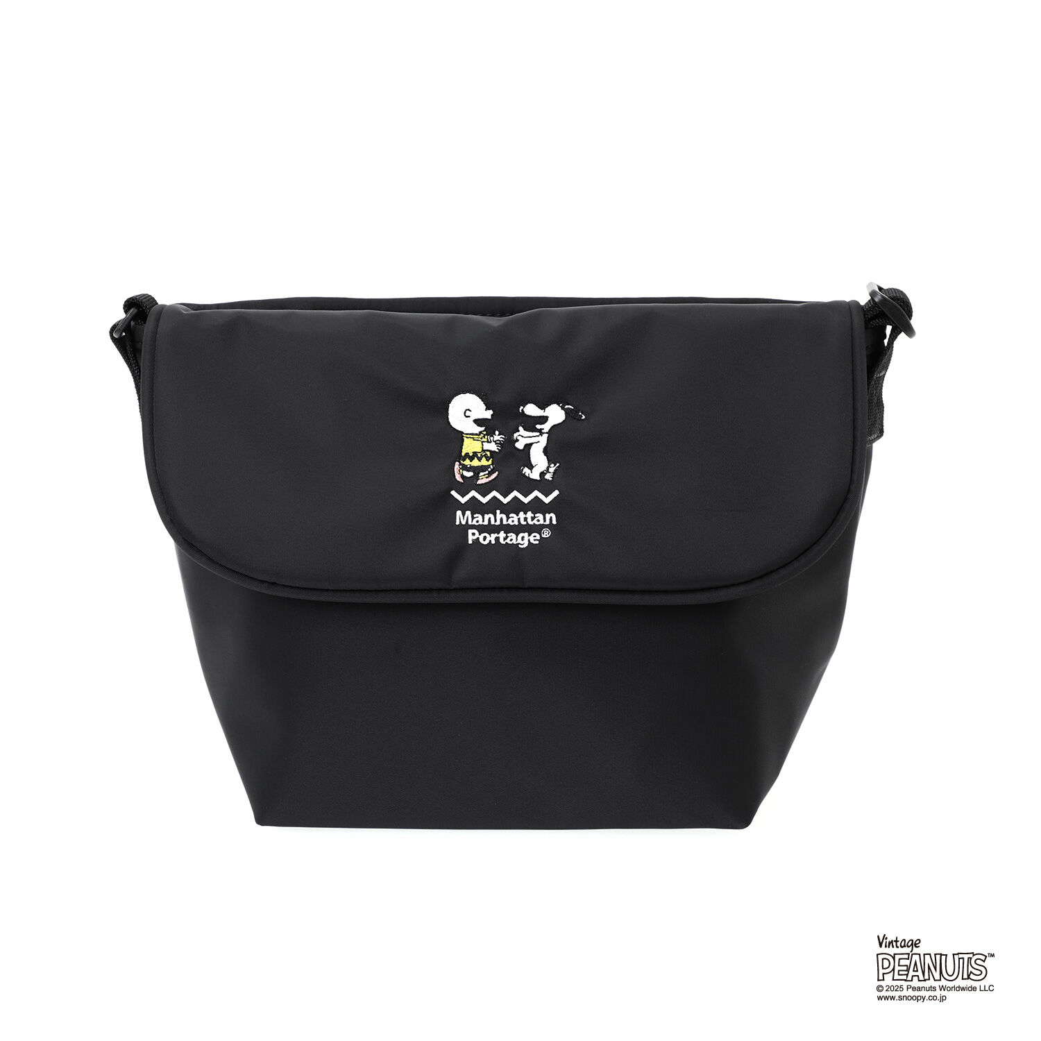 Manhattan Portage「NYLON MESSENGER BAG (XXS) FLIGHT NYLON BACKING BP W/DIV MGNT PEANUTS 25」|ショルダー・メッセンジャー|