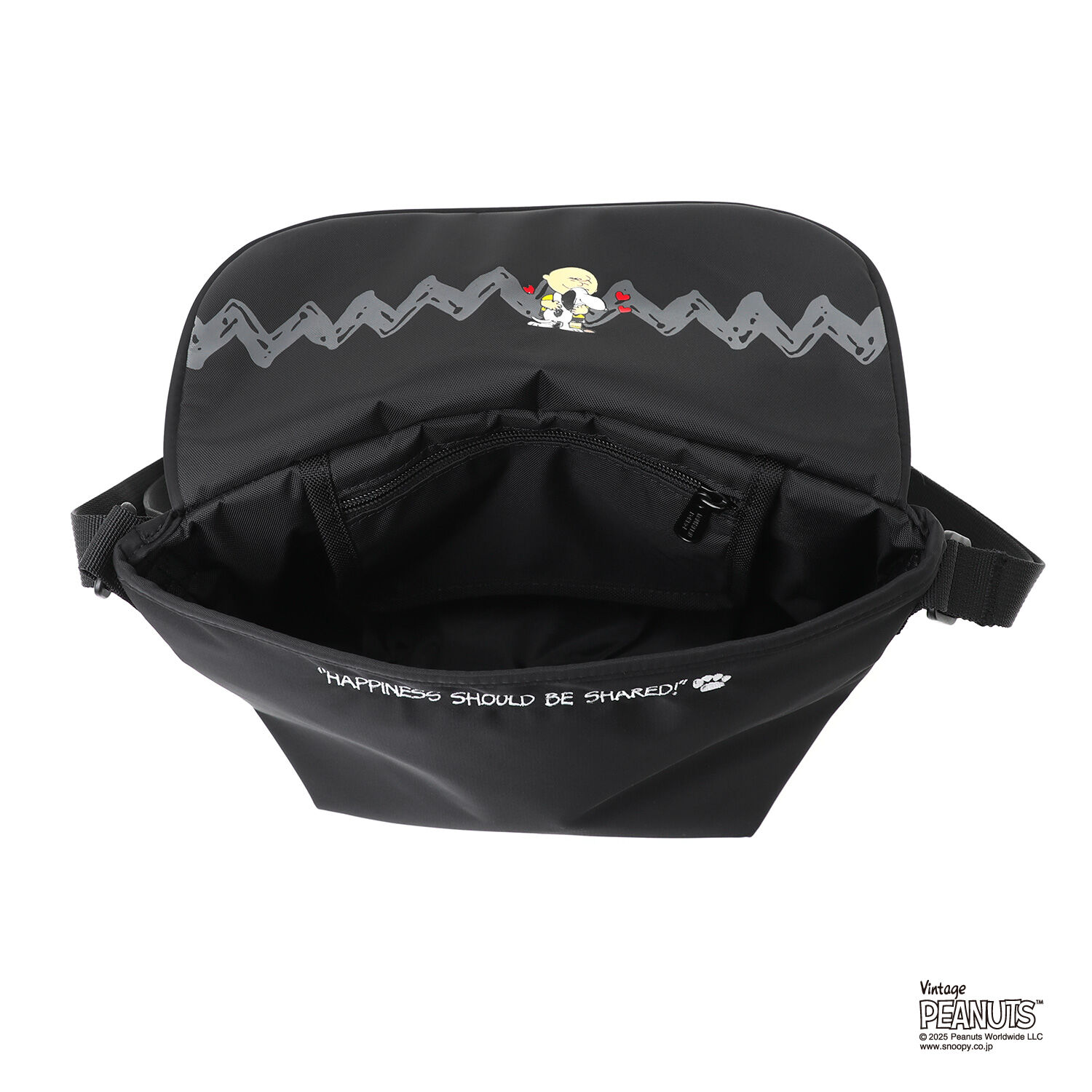 Manhattan Portage「NYLON MESSENGER BAG (XXS) FLIGHT NYLON BACKING BP W/DIV MGNT PEANUTS 25」|ショルダー・メッセンジャー|