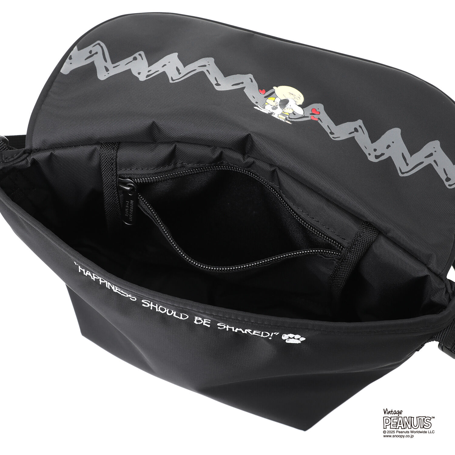 Manhattan Portage「NYLON MESSENGER BAG (XXS) FLIGHT NYLON BACKING BP W/DIV MGNT PEANUTS 25」|ショルダー・メッセンジャー|