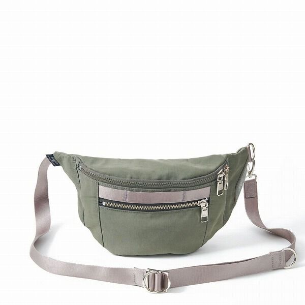 AS2OV「AS2OV / アッソブ SHRINK NYLON FANNY PACK」|ショルダー・メッセンジャー|グレー
