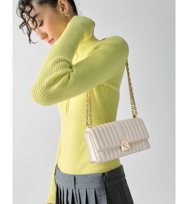 kate spade new york「デコ キルテッド ミニ フラップ チェーン クロスボディ」|ショルダー・メッセンジャー|