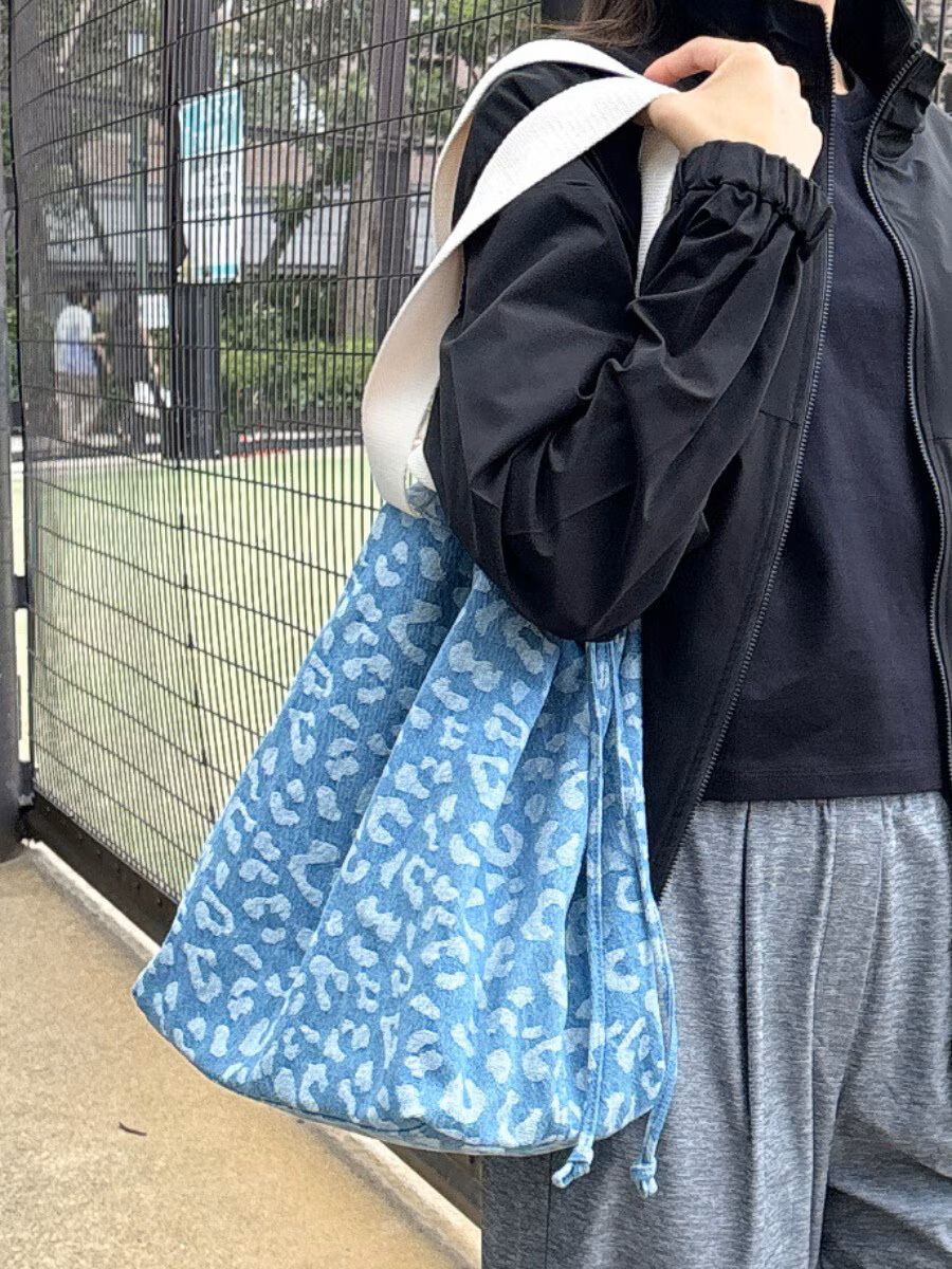 PEAK&PINE「【新作】レオパード柄デニムトートバッグ」|ショルダー・メッセンジャー|