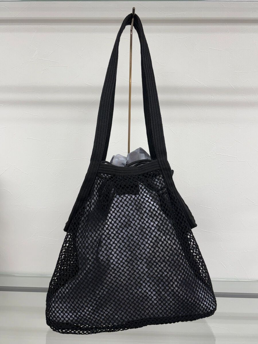 ALBOVE「ムラ染め風巾着&times;ネットWトートバッグ」|ショルダー・メッセンジャー|ブラック