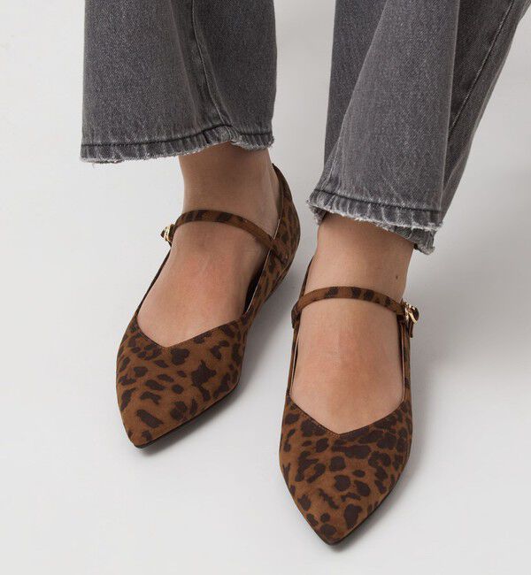 UNITED ARROWS green label relaxing「Vカット ストラップ フラットシューズ 撥水」|パンプス|