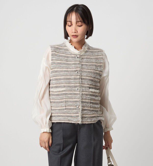 UNITED ARROWS green label relaxing「ミックスツイードライク ニット ジレ ベスト」|ベスト・ジレ|