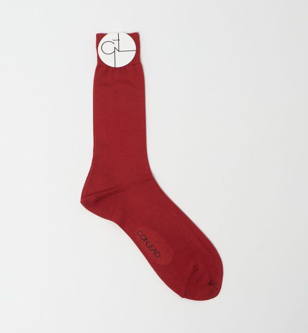 UNITED ARROWS green label relaxing「＜CONLEAD＞シルク ソリッド ソックス」|ソックス|RED