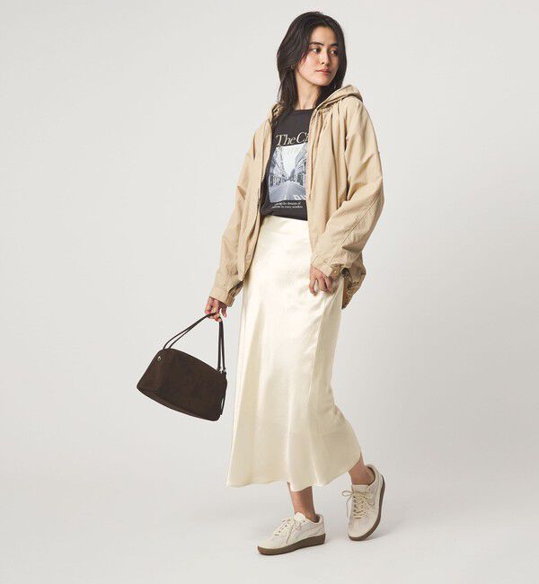 UNITED ARROWS green label relaxing「サテン ナロー スカート」|フレア|