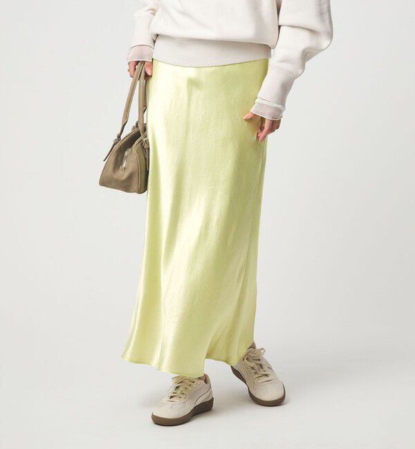 UNITED ARROWS green label relaxing「サテン ナロー スカート」|フレア|