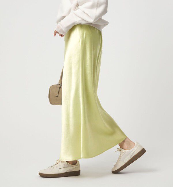 UNITED ARROWS green label relaxing「サテン ナロー スカート」|フレア|