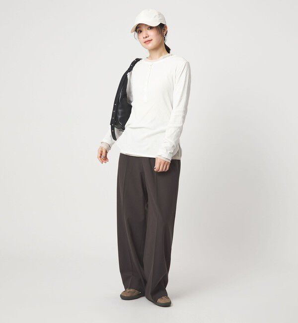 UNITED ARROWS green label relaxing「【WEB限定】＜at ease＞シアーテレコ ヘンリーネック カットソー」|Tシャツ・カットソー|