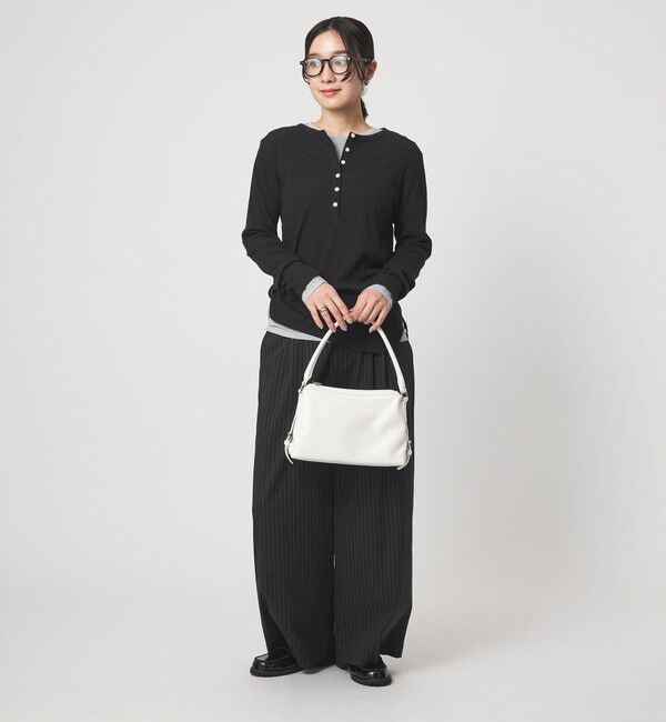 UNITED ARROWS green label relaxing「【WEB限定】＜at ease＞シアーテレコ ヘンリーネック カットソー」|Tシャツ・カットソー|