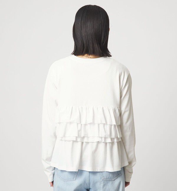 UNITED ARROWS green label relaxing「【WEB限定】＜at ease＞フロント フリル プルオーバー カットソー」|Tシャツ・カットソー|