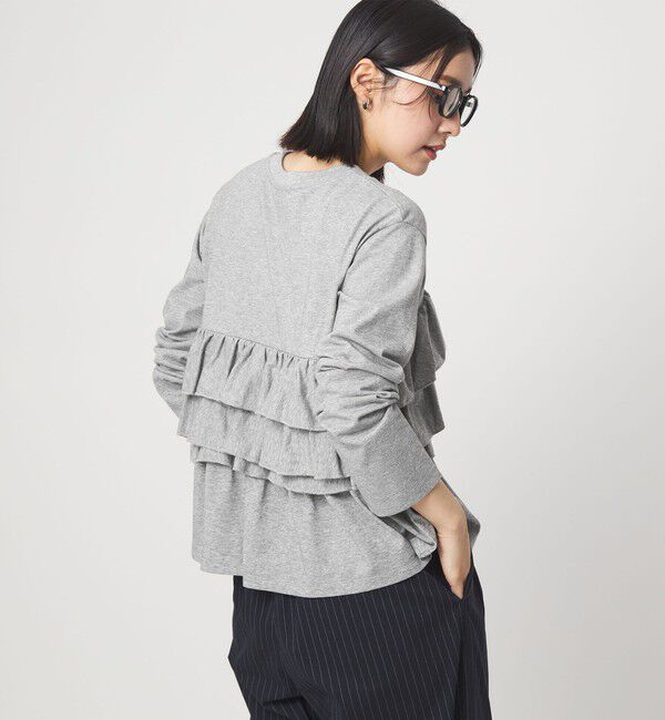 UNITED ARROWS green label relaxing「【WEB限定】＜at ease＞フロント フリル プルオーバー カットソー」|Tシャツ・カットソー|