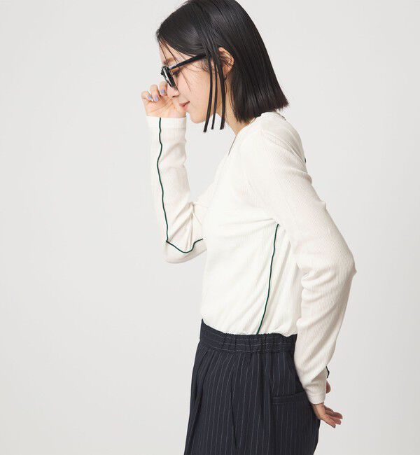 UNITED ARROWS green label relaxing「【WEB限定】＜at ease＞シアーテレコ ロングスリーブ カットソー」|Tシャツ・カットソー|