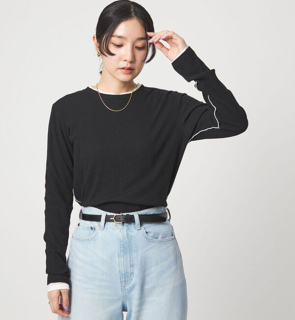 UNITED ARROWS green label relaxing「【WEB限定】＜at ease＞シアーテレコ ロングスリーブ カットソー」|Tシャツ・カットソー|