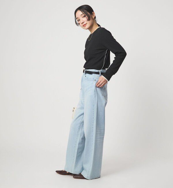 UNITED ARROWS green label relaxing「【WEB限定】＜at ease＞シアーテレコ ロングスリーブ カットソー」|Tシャツ・カットソー|