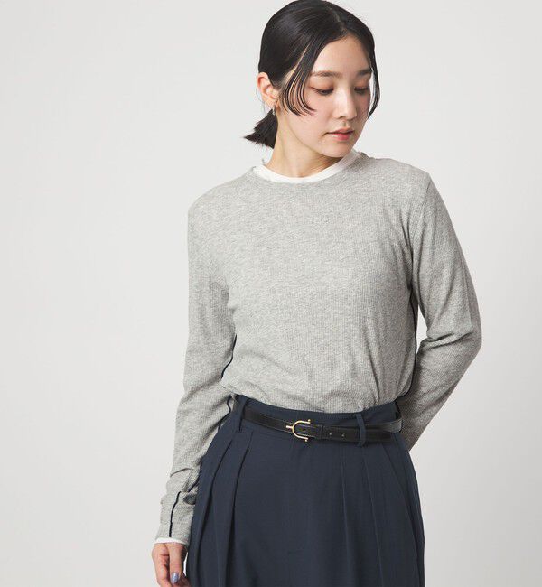 UNITED ARROWS green label relaxing「【WEB限定】＜at ease＞シアーテレコ ロングスリーブ カットソー」|Tシャツ・カットソー|