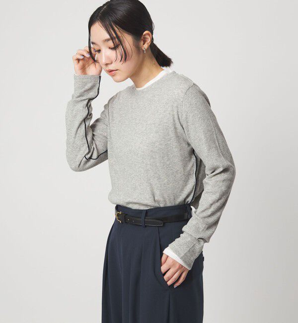 UNITED ARROWS green label relaxing「【WEB限定】＜at ease＞シアーテレコ ロングスリーブ カットソー」|Tシャツ・カットソー|