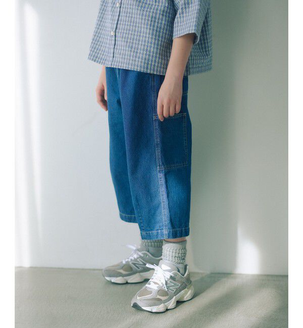 UNITED ARROWS green label relaxing「デニム クロップド ペインター パンツ / キッズ  100cm-160cm」|チノ|