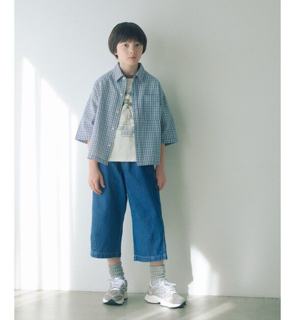 UNITED ARROWS green label relaxing「デニム クロップド ペインター パンツ / キッズ  100cm-160cm」|チノ|