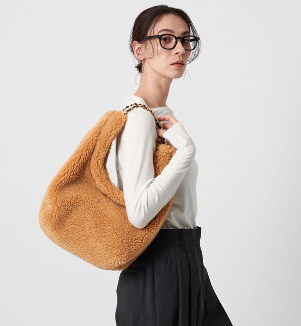 BEAUTY&YOUTH UNITED ARROWS「【一部別注】＜VIOLAd&rsquo;ORO＞ELMO ボア チェーン ショルダーバッグ」|ショルダー・メッセンジャー|