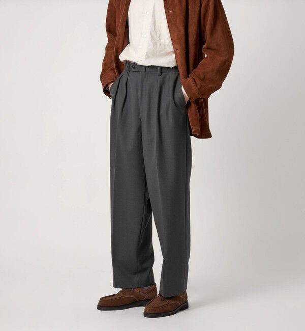 STEVEN ALAN「＜Steven Alan＞ ヴィンテージツイル インツープリーツ ドレス トラウザーズ」|スラックス|