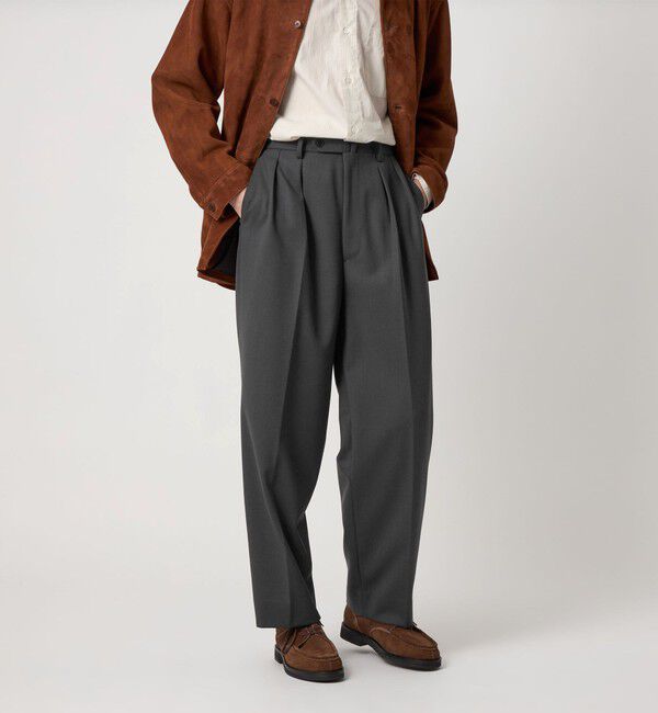 STEVEN ALAN「＜Steven Alan＞ ヴィンテージツイル インツープリーツ ドレス トラウザーズ」|スラックス|