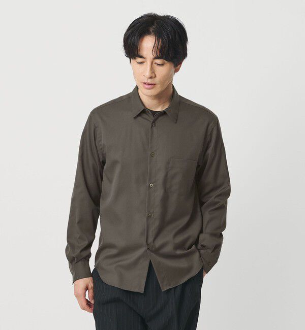 BEAUTY&YOUTH UNITED ARROWS「クリア オックスフォード レギュラー シャツ SLIM型 抗菌防臭機能付き」|シャツ・ブラウス|DK.GRAY