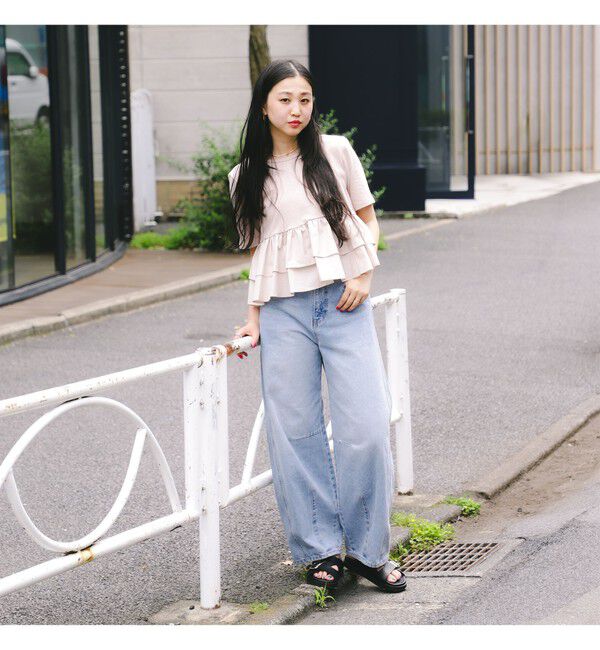 Ray BEAMS 「ティアード キリカエ クルーネック Tシャツ」|Tシャツ・カットソー|