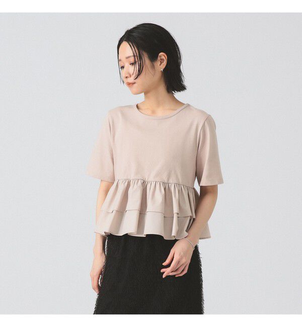 Ray BEAMS 「ティアード キリカエ クルーネック Tシャツ」|Tシャツ・カットソー|