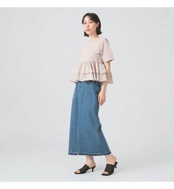 Ray BEAMS 「ティアード キリカエ クルーネック Tシャツ」|Tシャツ・カットソー|