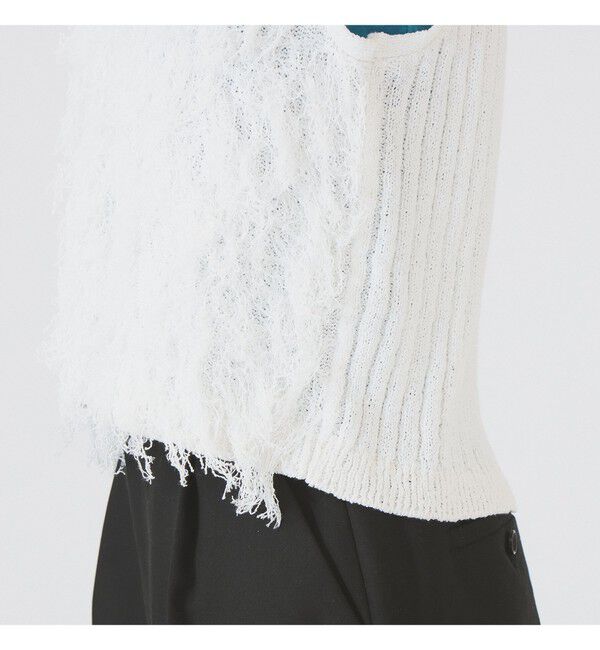 Ray BEAMS 「フリンジ Vネック ベスト」|ベスト・ジレ|