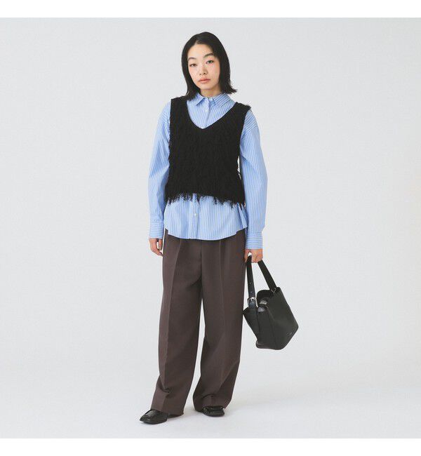 Ray BEAMS 「フリンジ Vネック ベスト」|ベスト・ジレ|