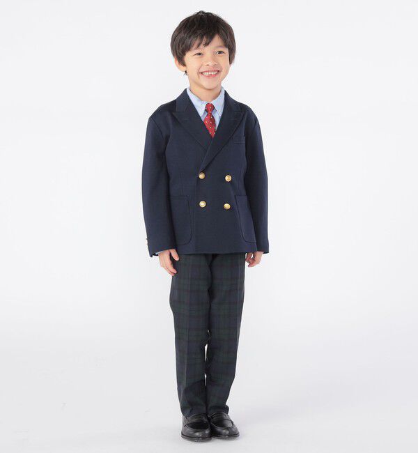 SHIPS KIDS「SHIPS KIDS:110～130cm /〈洗濯機可能〉セレモニー ウォッシャブル ブラックウォッチ ロング パンツ」|その他|