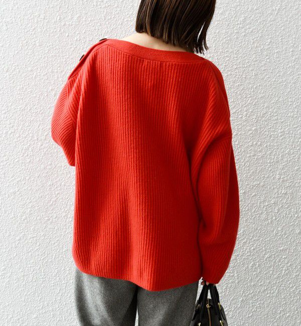 SHIPS any「SHIPS any: AQUA カシミヤ ミックス ボートネック ニット プルオーバー」|ニット・セーター|