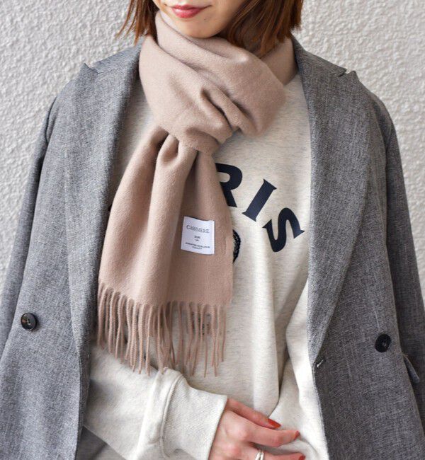SHIPS Colors 「SHIPS Colors:カシミヤ ソリッド ストール」|ストール|ベージュ