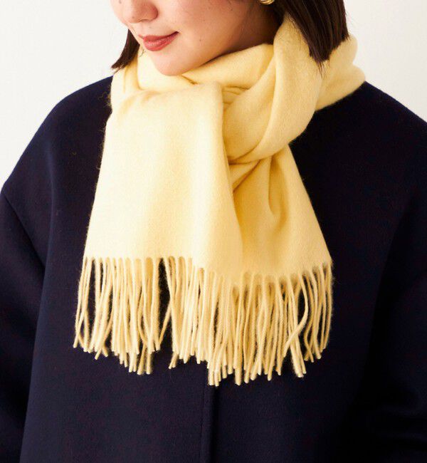 SHIPS Colors 「SHIPS Colors:カシミヤ ソリッド ストール」|ストール|クリーム