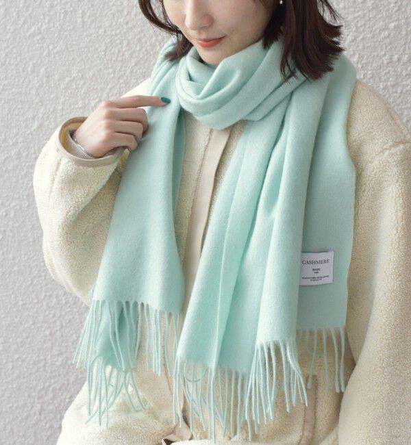 SHIPS Colors 「SHIPS Colors:カシミヤ ソリッド ストール」|ストール|ライトグリーン