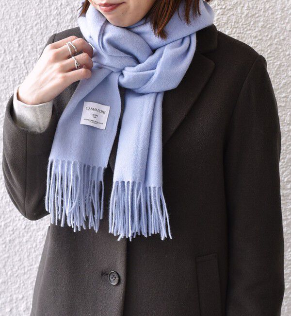 SHIPS Colors 「SHIPS Colors:カシミヤ ソリッド ストール」|ストール|ライトブルー