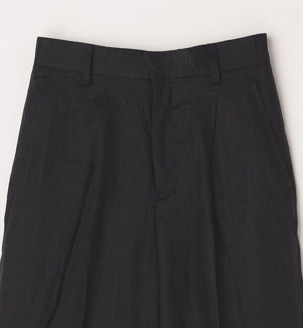 quaranciel「quaranciel:〈洗濯機可能〉ヘンプ ワイド タック パンツ」|スラックス|