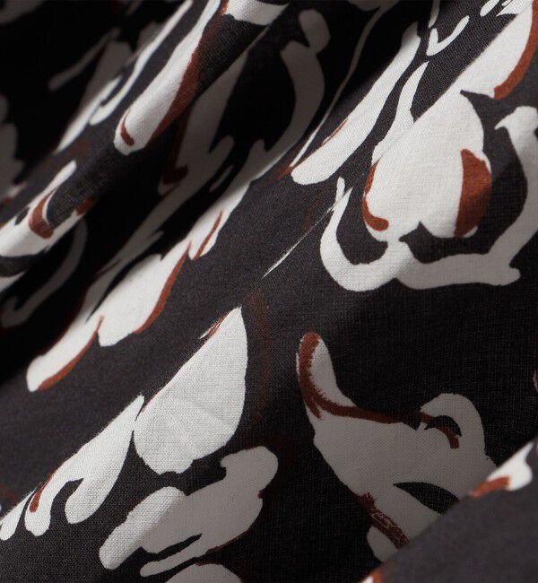 quaranciel「quaranciel:〈洗濯機可能〉リーフプリント セミフレア ロング スカート」|スカート|