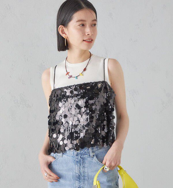 SHIPS for women「MARILYN MOON:スパンコール キャミソール」|キャミソール|